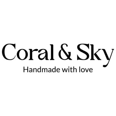 Shop Coral and Sky on Brown Living