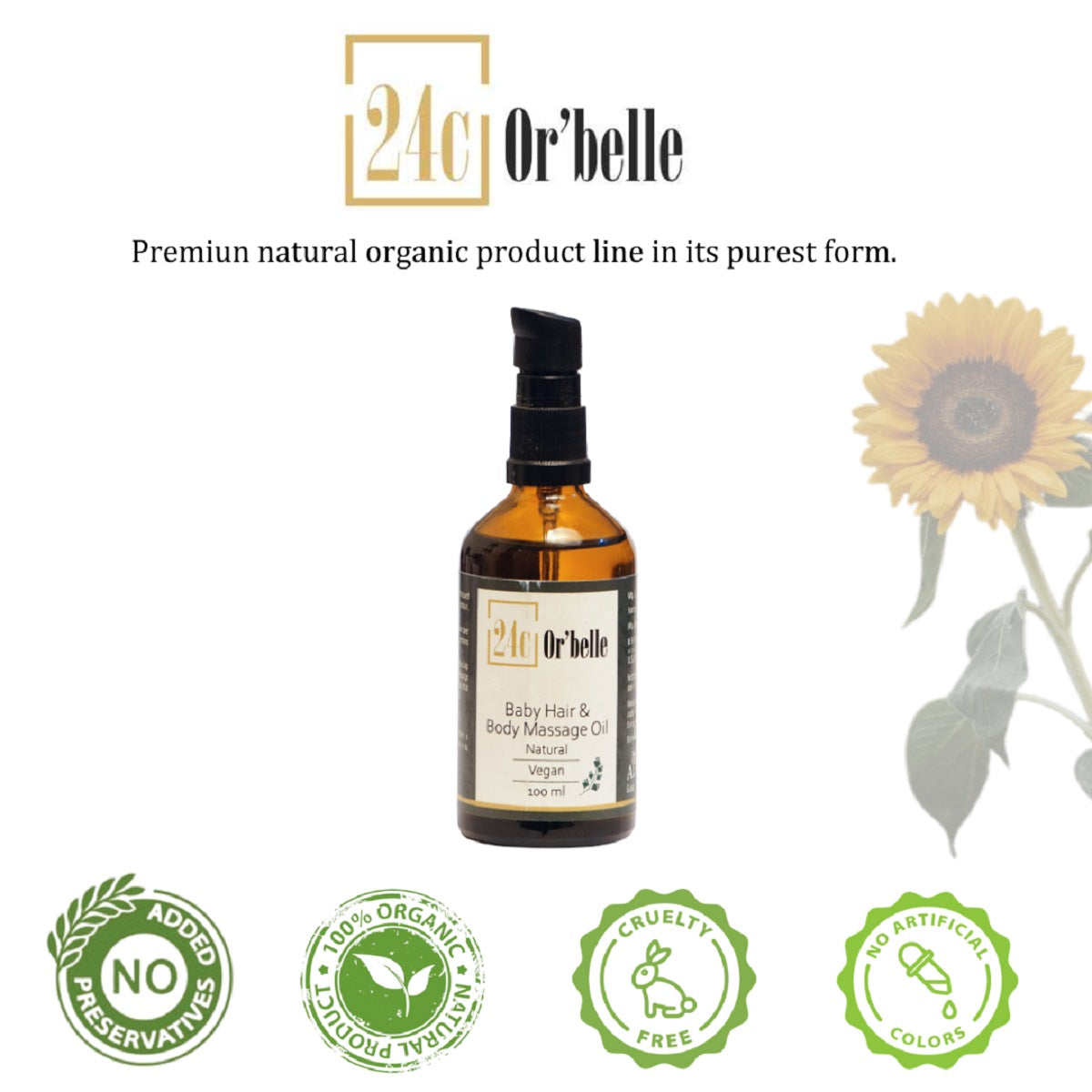 Baby Hair & Body Nourishing Massage Oil - 100 ml | Verified Sustainable by Brown Living™