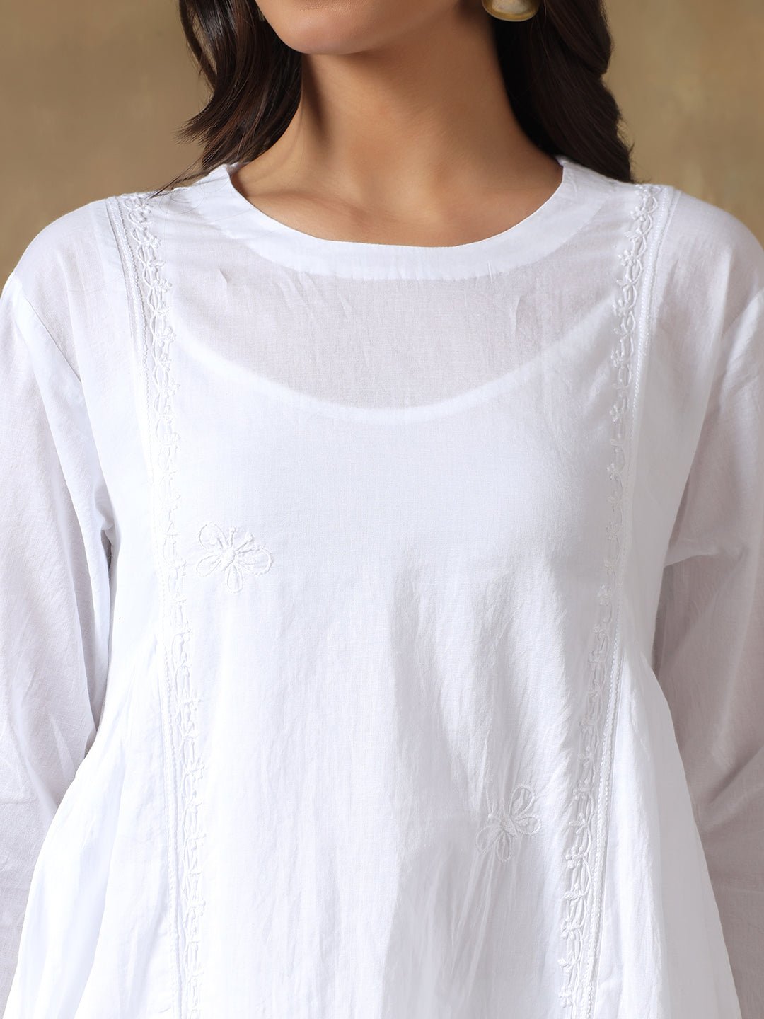 100% Cotton Chikankari Co - ord Set for Women – Womens Co - Ord Sets on Brown Living™. SKU: IH-W01. Img 1.