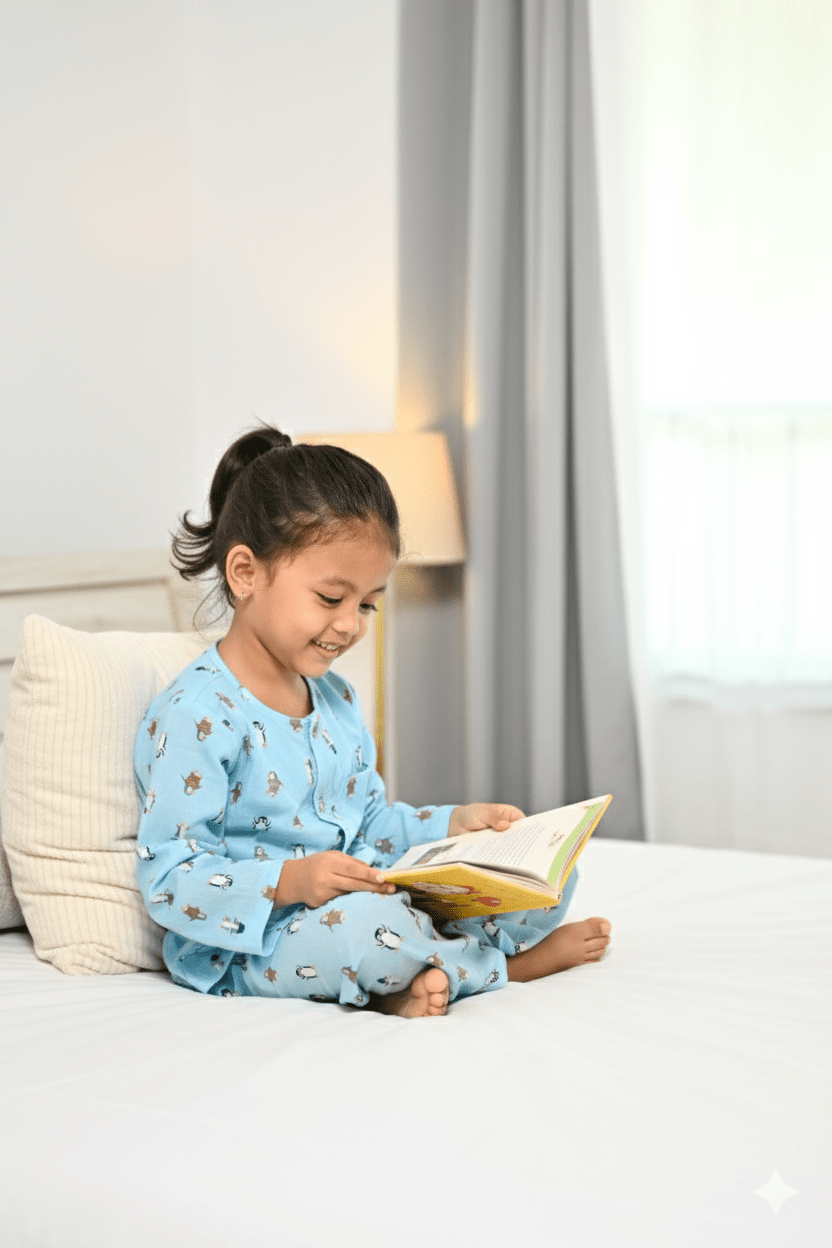 100% Cotton Icy Snuggles Kids Kurta & Pants Set – Kids Nightwear on Brown Living™. SKU: ICY23M1. Img 9.