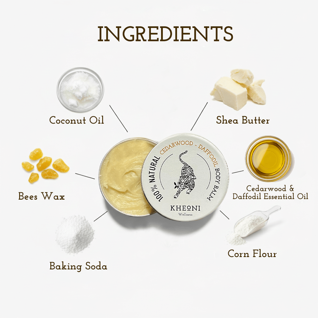 100% Natural Cedarwood - Daffodil Body Balm – Body Butter on Brown Living™. SKU: FFBBCD030G. Img 3.
