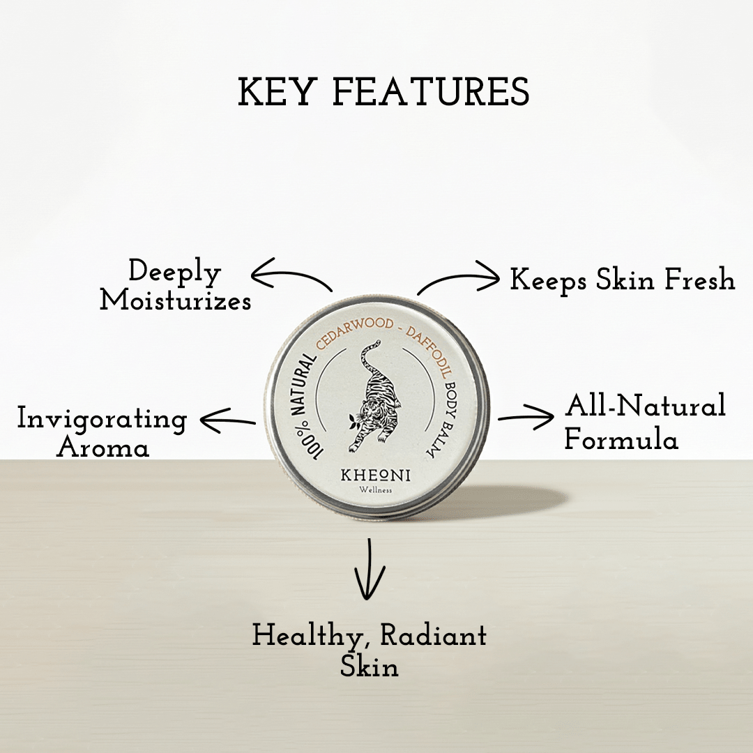 100% Natural Cedarwood - Daffodil Body Balm – Body Butter on Brown Living™. SKU: FFBBCD030G. Img 2.