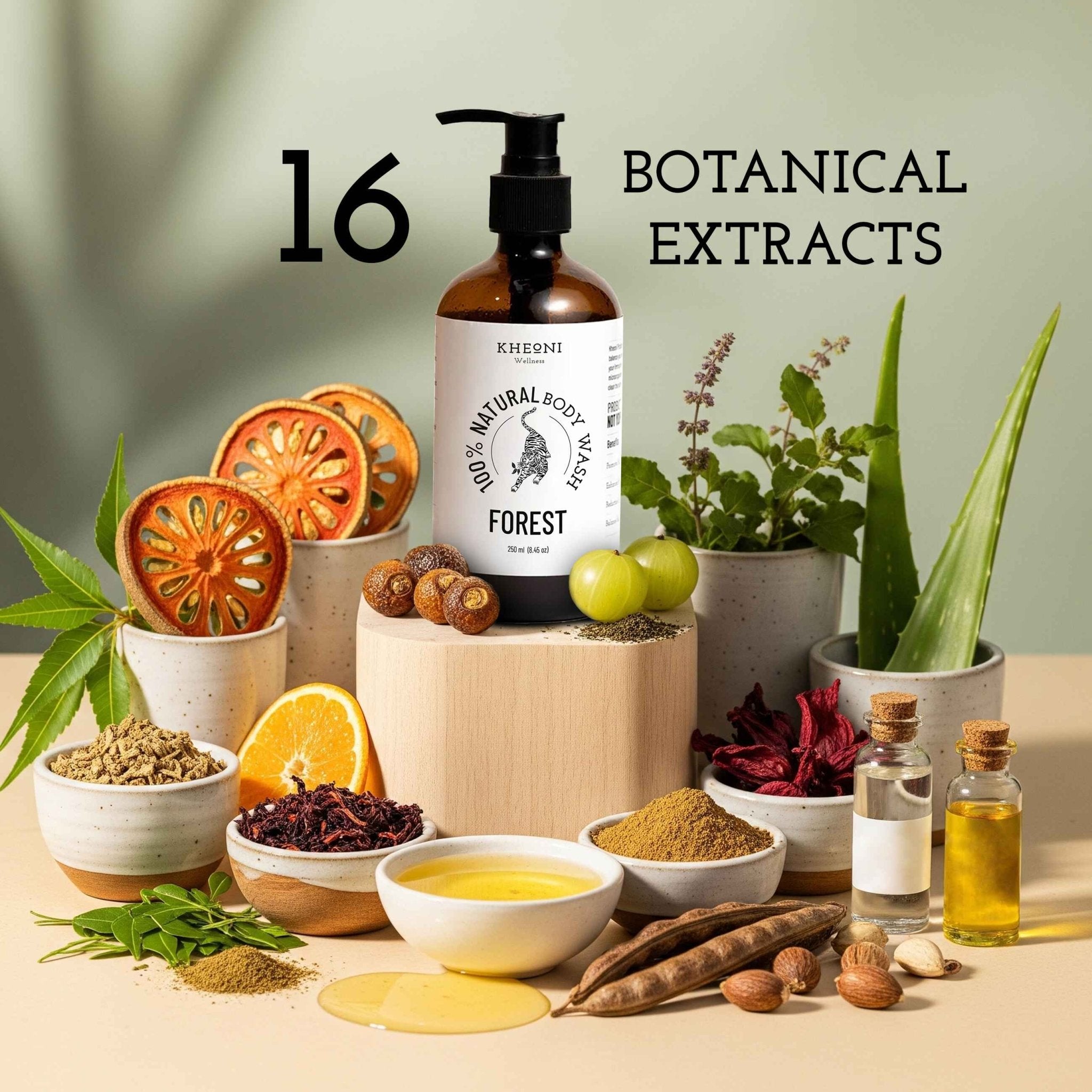 100% Natural Forest Body Wash | Refreshing Herbal Shower Gel – Body Wash on Brown Living™. SKU: FFNBW250L. Img 3.