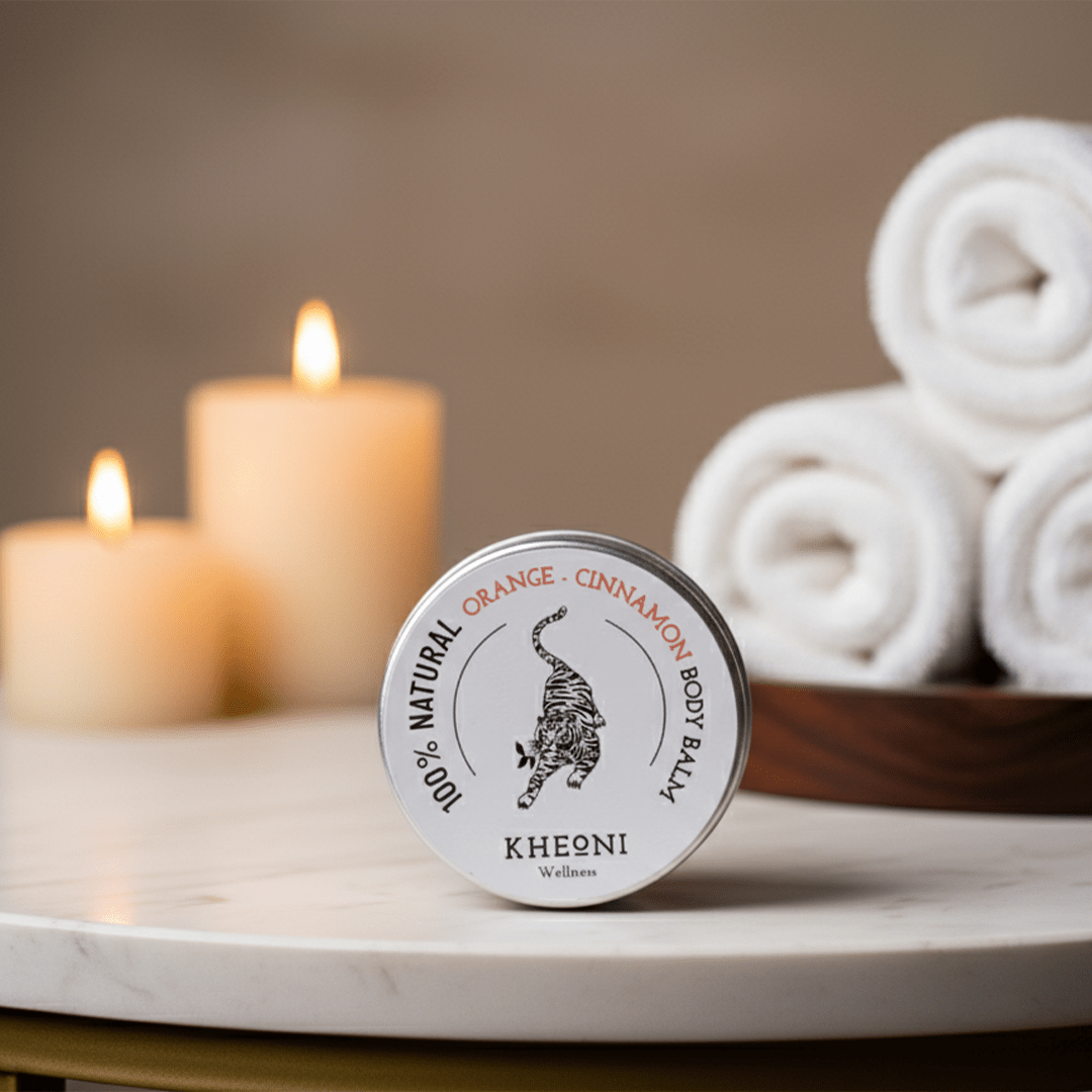 100% Natural Orange Cinnamon Body Balm | Deep Nourishing Moisturizer – Body Butter on Brown Living™. SKU: FFBBOC030G. Img 1.