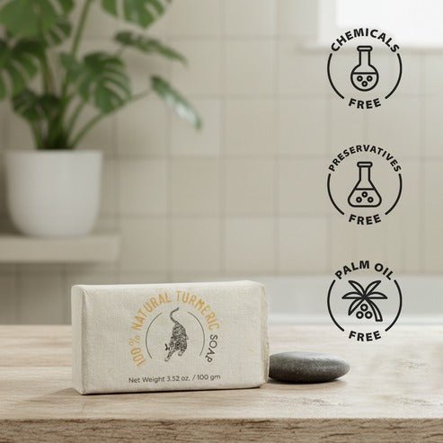 100% Natural Turmeric Soap – Soap on Brown Living™. SKU: FFSOTU100G. Img 6.