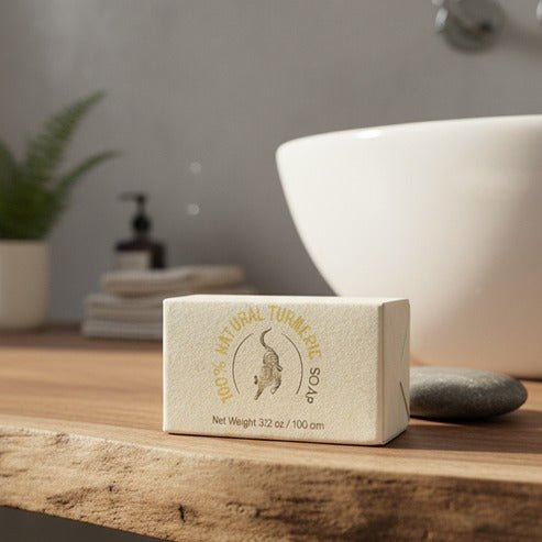 100% Natural Turmeric Soap – Soap on Brown Living™. SKU: FFSOTU100G. Img 5.