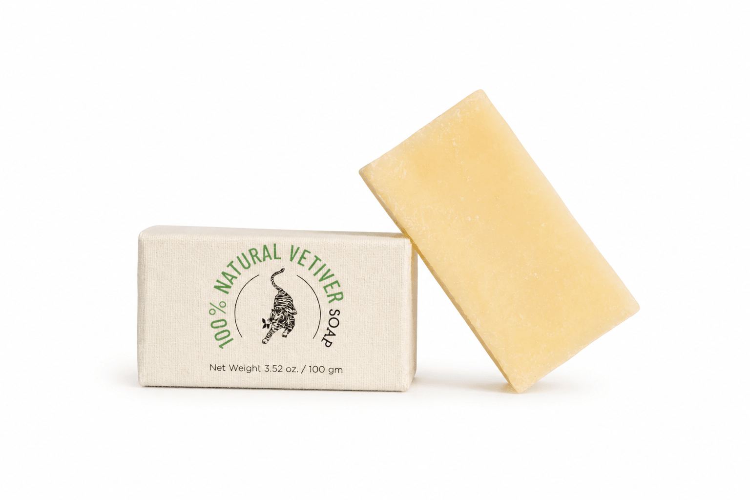 100% Natural Vetiver Soap | Handmade Bathing Bar – Body Soap on Brown Living™. SKU: FFSOVE100G. Img 1.