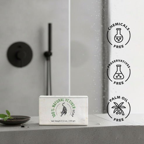 100% Natural Vetiver Soap | Handmade Bathing Bar – Soap on Brown Living™. SKU: FFSOVE100G. Img 6.