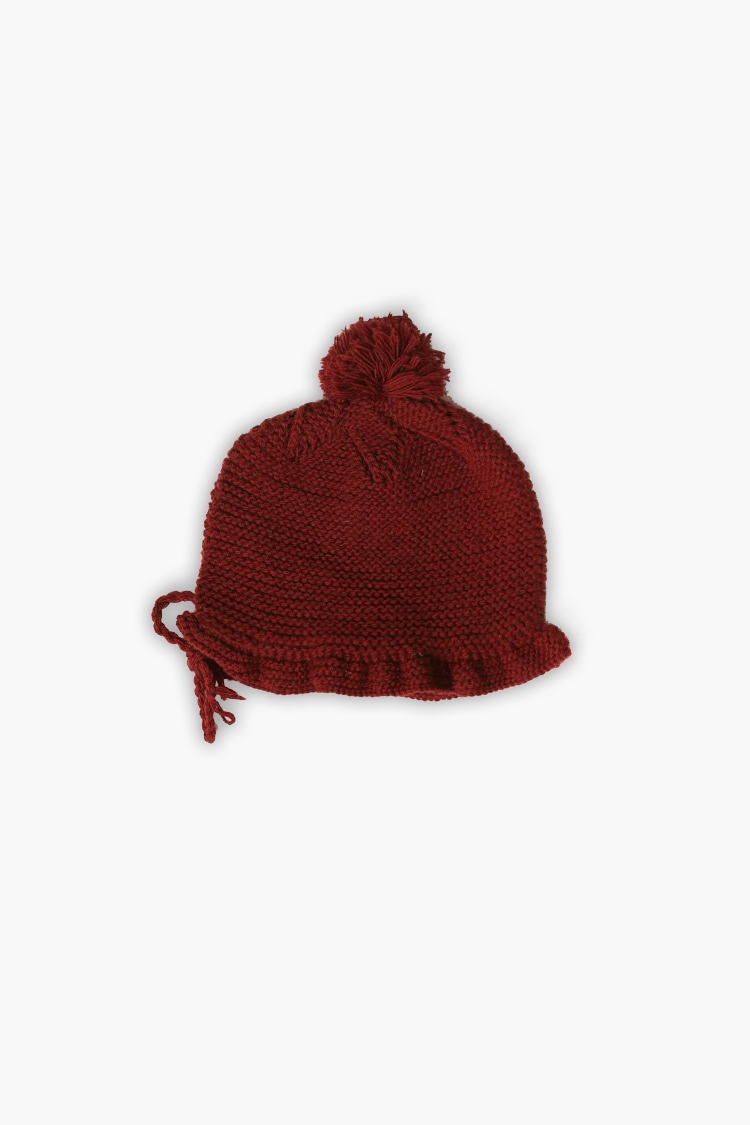 100% Pure Merino Wool Baby Bonnet | Soft & Breathable – Kids Cap on Brown Living™. SKU: BBB06006. Img 6.