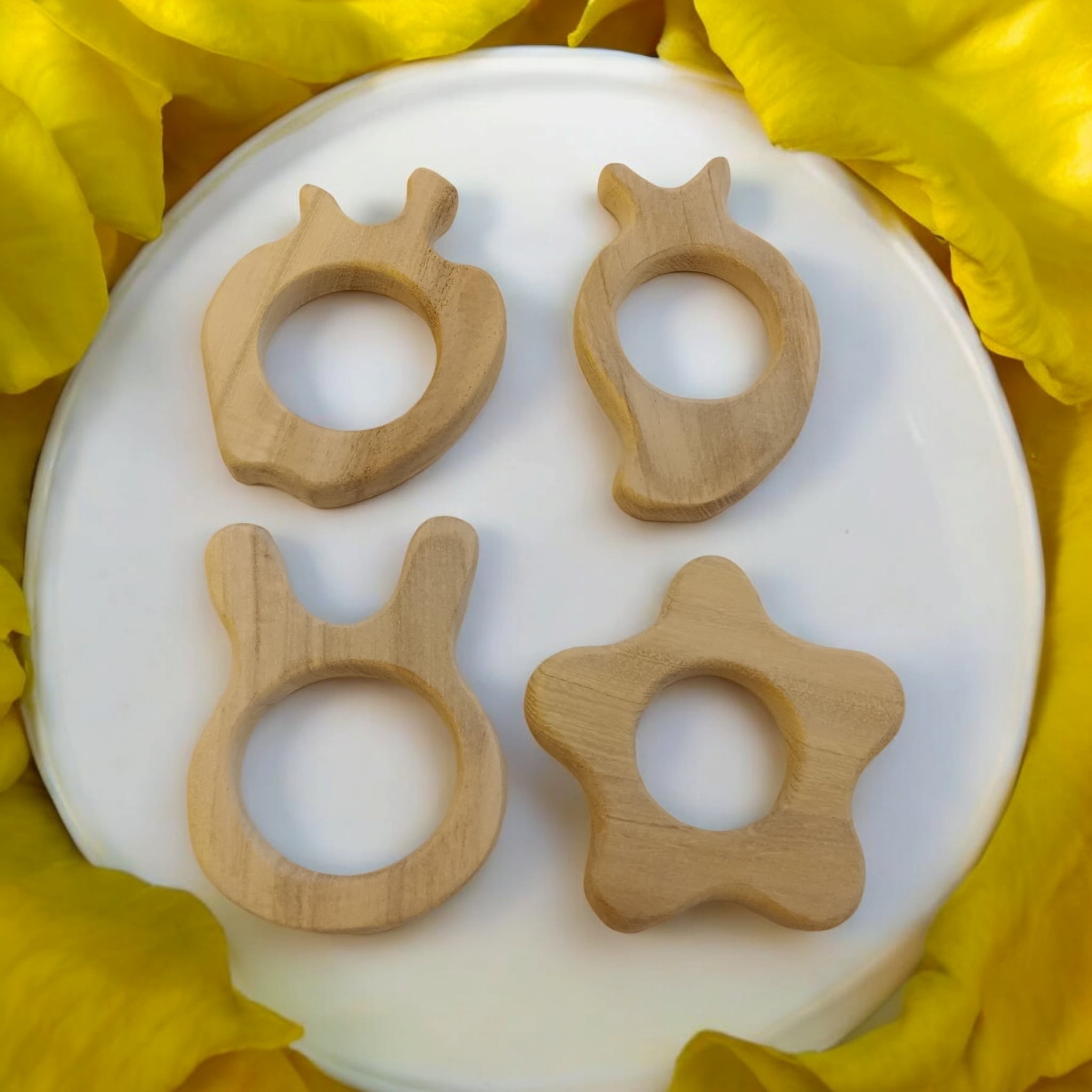 100% Pure Neem Wooden Teethers For Babies Aged 0 To 3 Years – Baby Teethers & Soothers on Brown Living™. SKU: T_APL-MNG-FLR-BNY. Img 2.