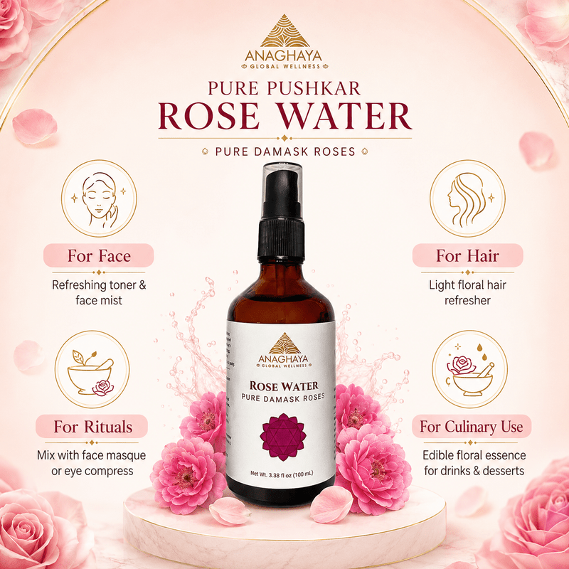 100% Pure Rose Water 100ml | Natural Facial Mist & Skin Toner – Face Serum on Brown Living™. SKU: 05. Img 1.