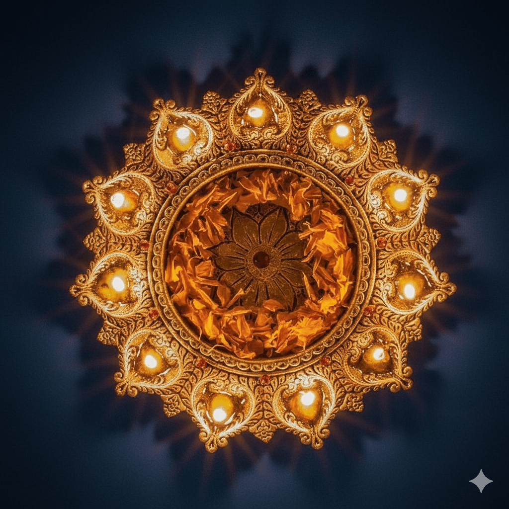 11 - Diya Platter Cum Urli – Festive Diwali Home Decor – Home Decor on Brown Living™. SKU: D4. Img 11.