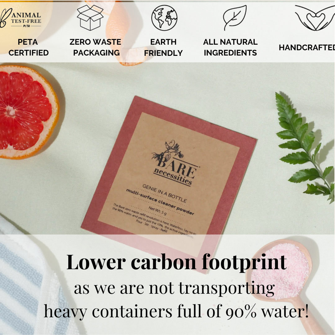 Powder to Liquid Multi Surface Cleaner | Natural Plant Based Herbal Non- Toxic Kids & Pet Friendly