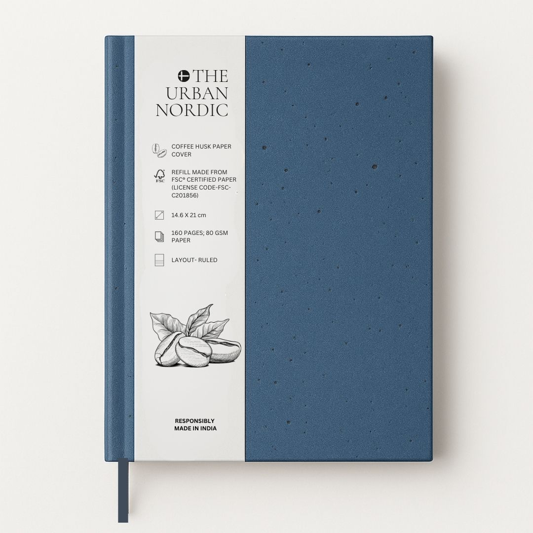 Set of 2- The Urban Nordic Coffee Husk Cover A5 & A6 Notebook Pack