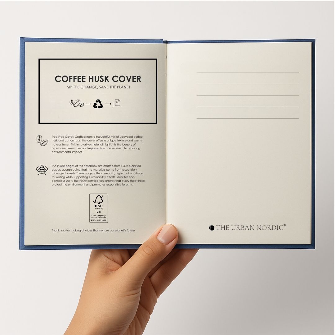 Set of 2- The Urban Nordic Coffee Husk Cover A5 & A6 Notebook Pack