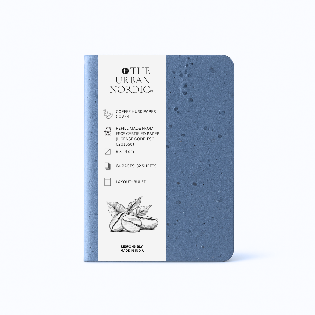 Set of 2- The Urban Nordic Coffee Husk Cover A5 & A6 Notebook Pack