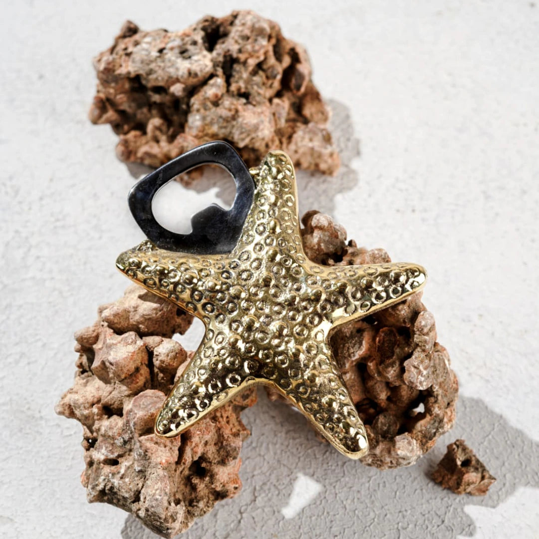 Meen (Starfish) Brass Bottle Opener | Bar Accessories