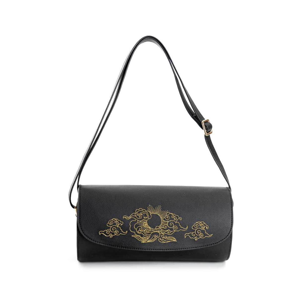 Nyx- Black Apple Leather Handbag | Vegan Leather Designer Handbag