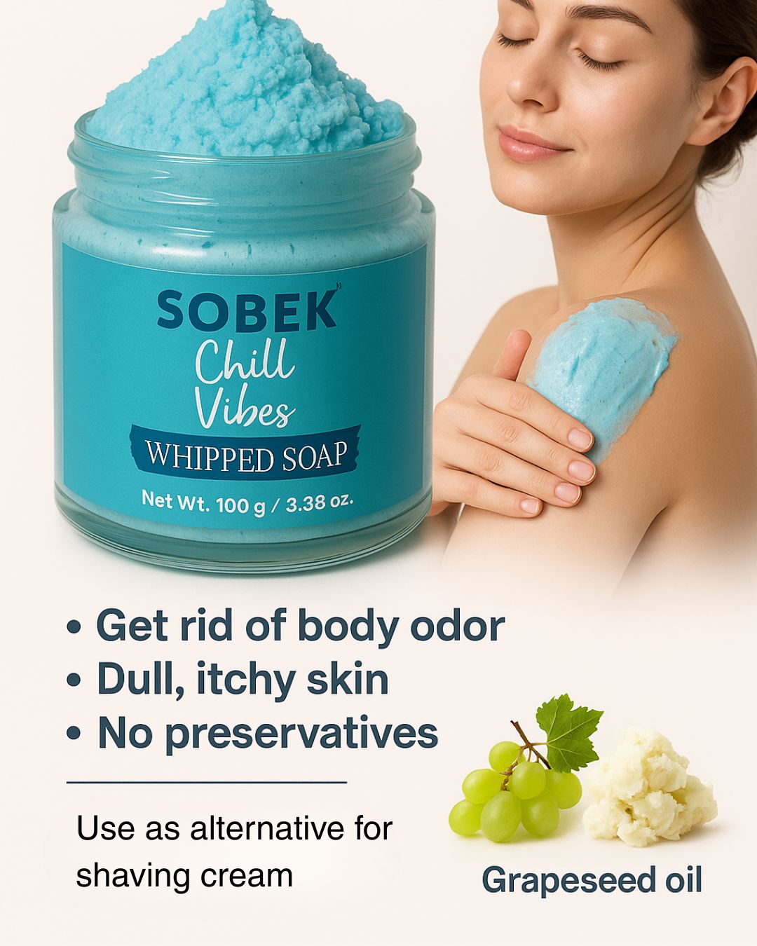 Lavender Purple Lavy Whipped Cream Soap and Body Wash-100g