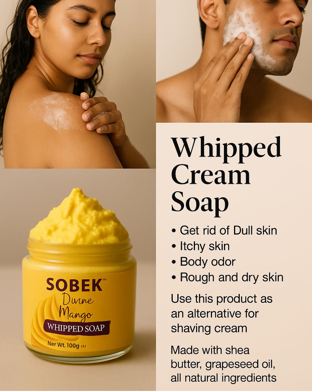 Lavender Purple Lavy Whipped Cream Soap and Body Wash-100g