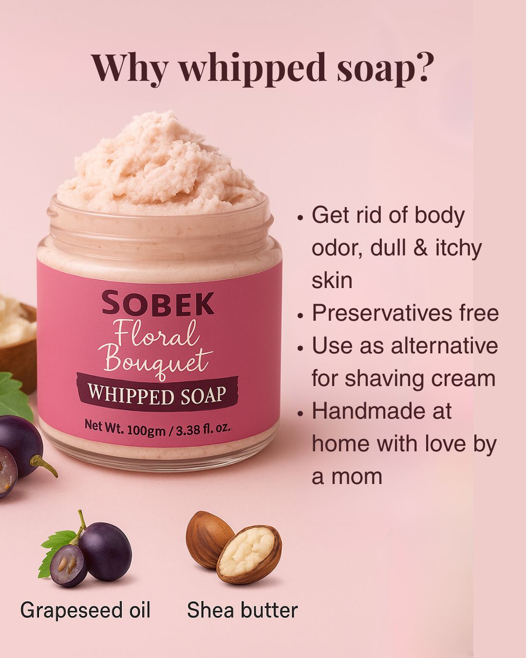 Lavender Purple Lavy Whipped Cream Soap and Body Wash-100g