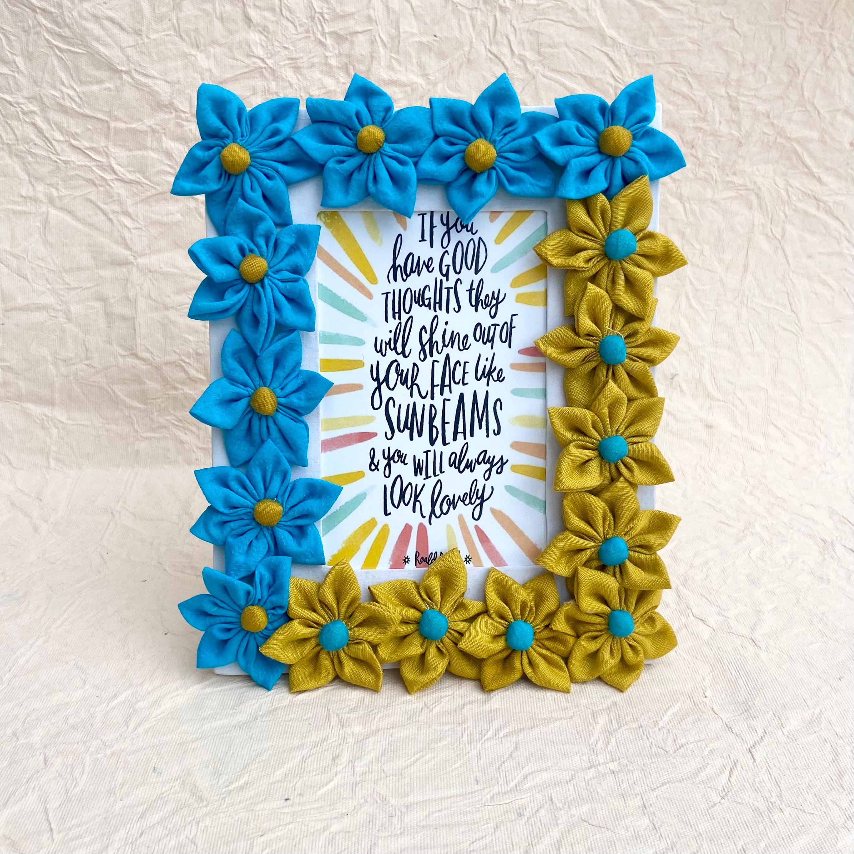 Upcycled Floral Photo Frame | Handmade Sustainable Decor