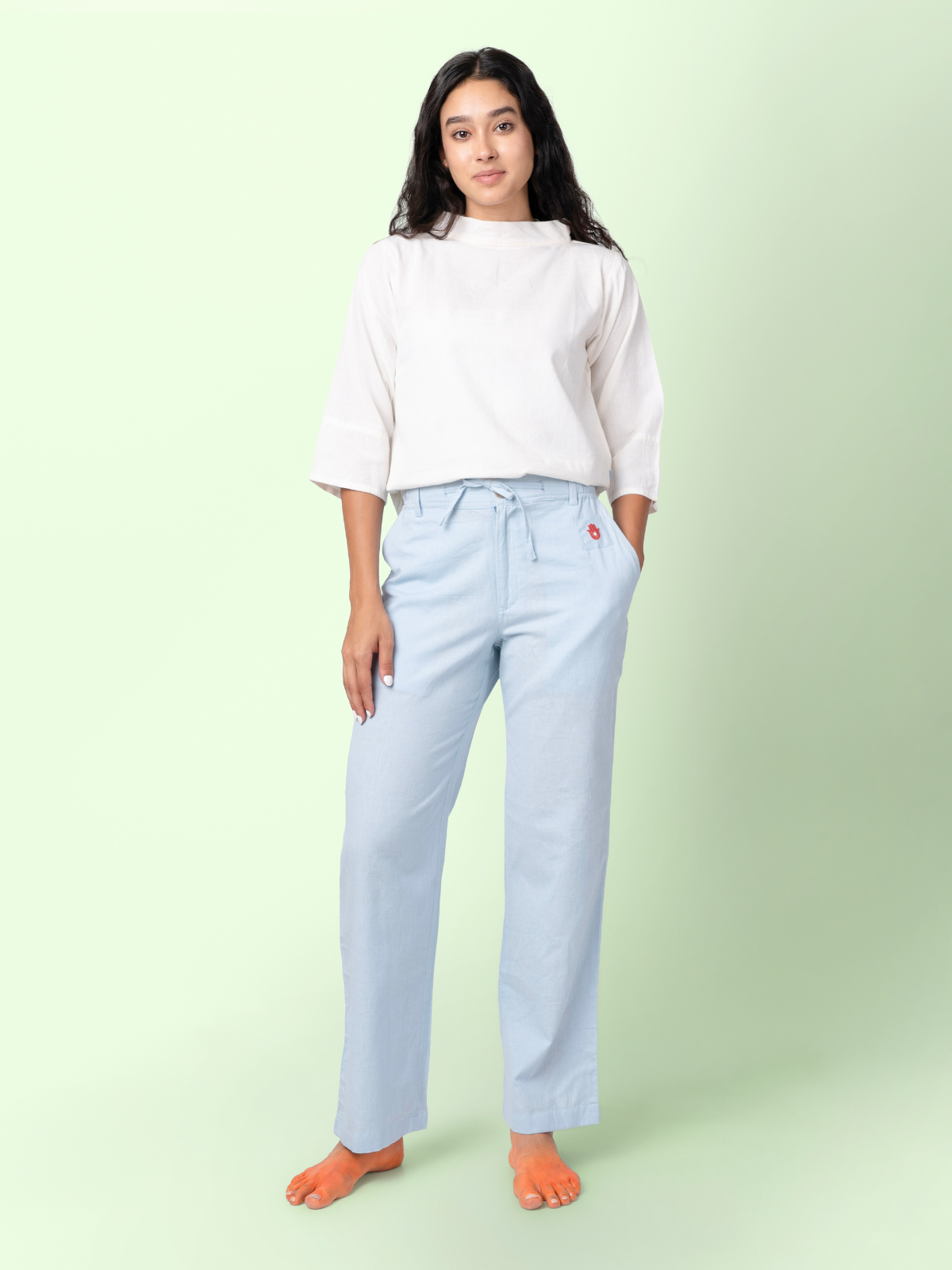 Ecru - Mock Collar Top