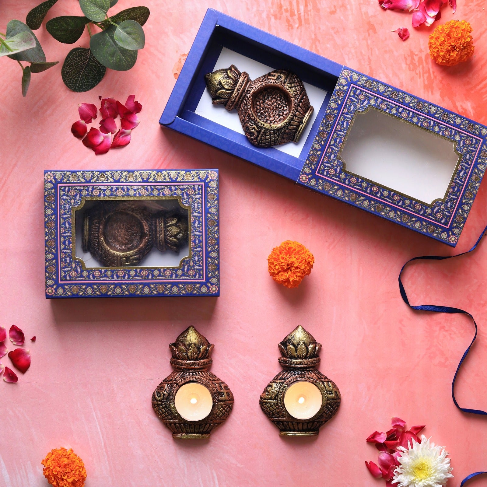 Kalash T Light Set – Indian Ethnic Lighting