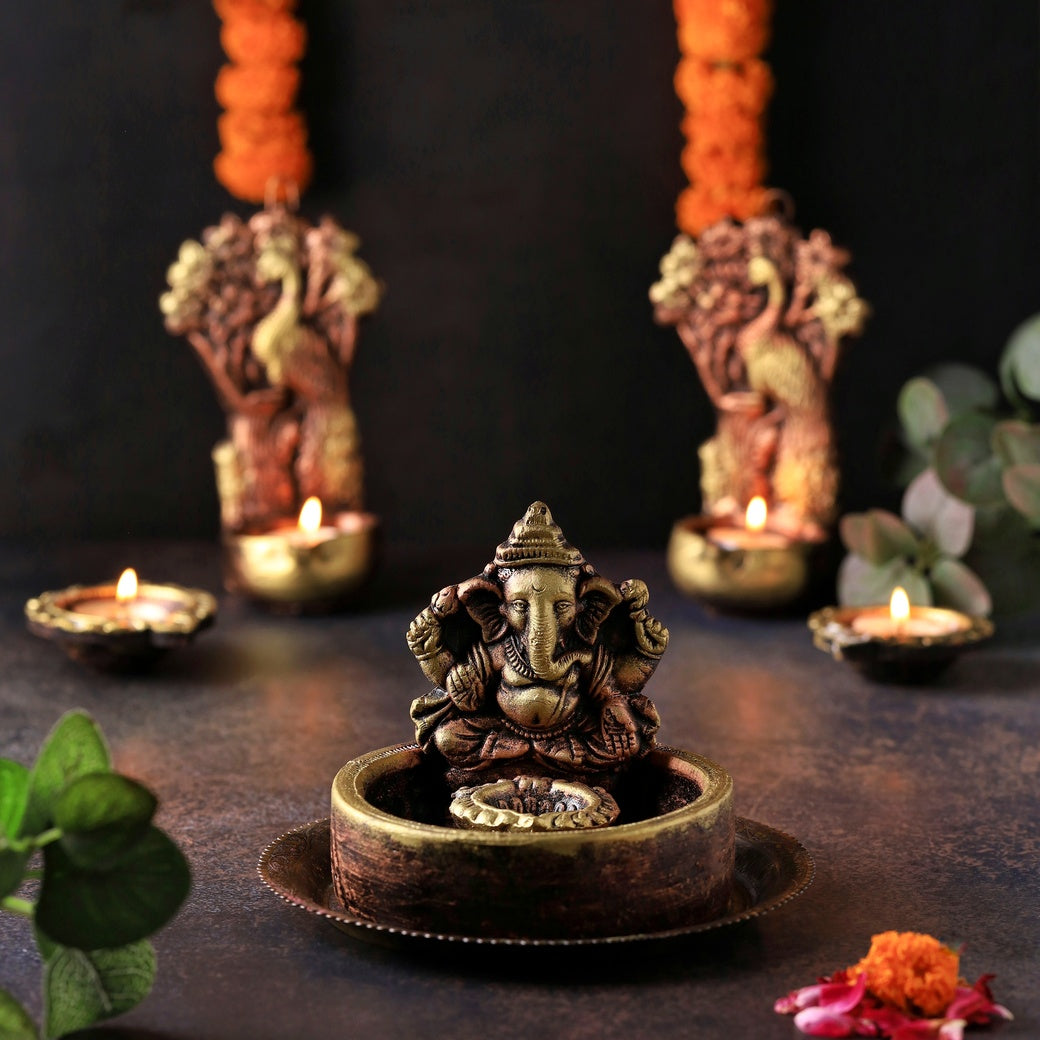 Ganesh Bowl Diya – Traditional Ethnic Decor