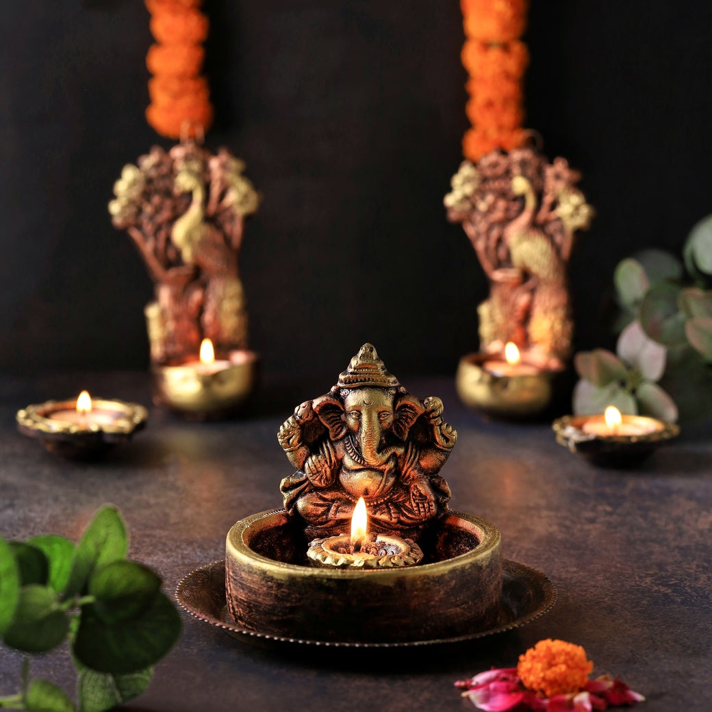 Ganesh Bowl Diya – Traditional Ethnic Decor