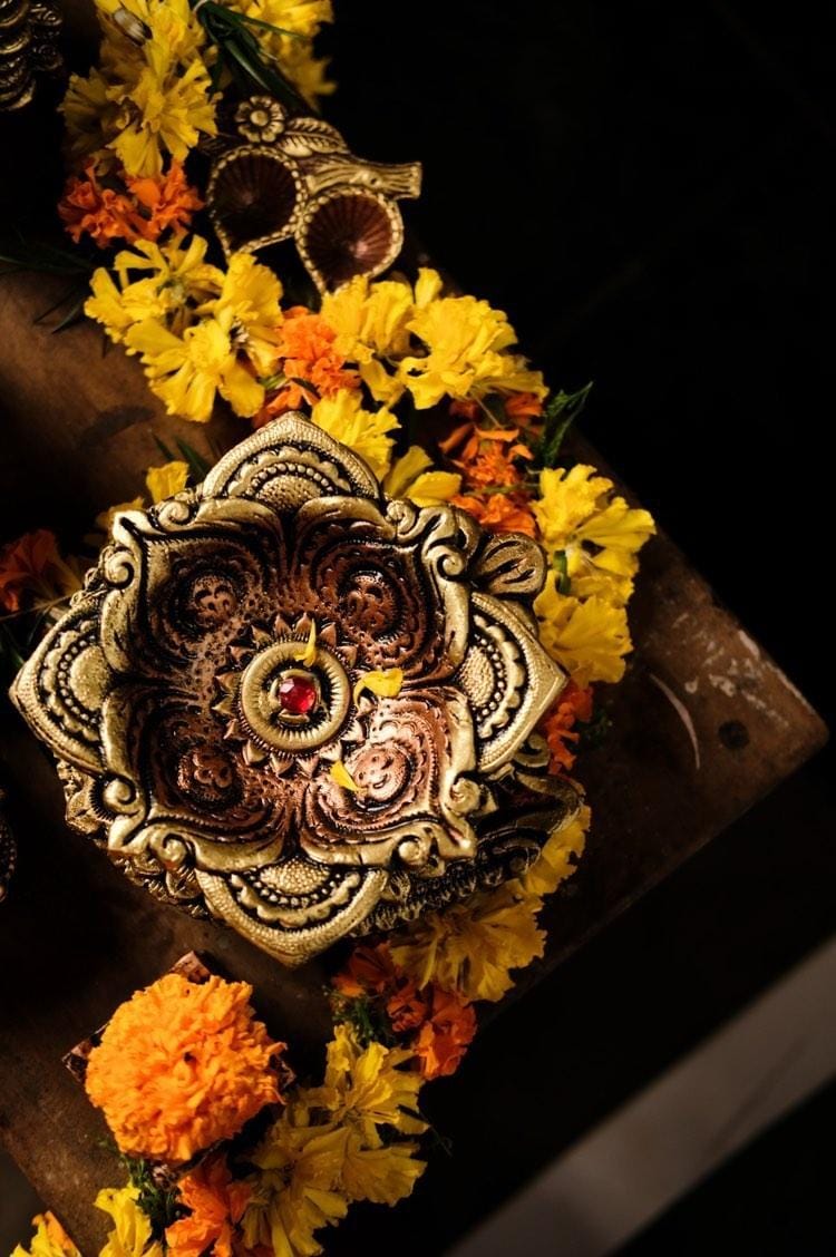 Large Square Diya Set – Ethnic Handmade Decor