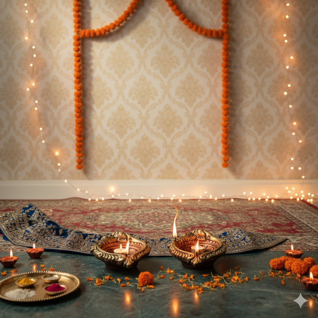 Large Elephant Diya Set – Decorative Festive Set