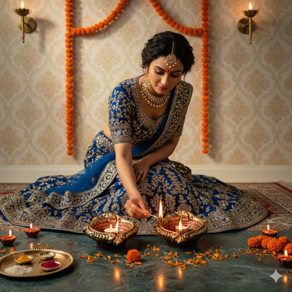 Large Elephant Diya Set – Decorative Festive Set