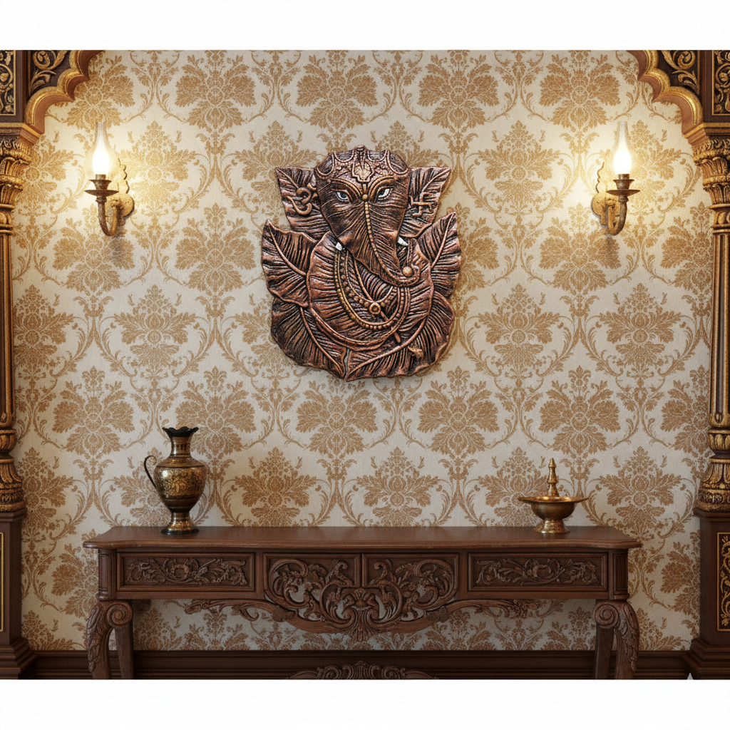 Ganesh Patta Hanging Plate – Traditional Decor