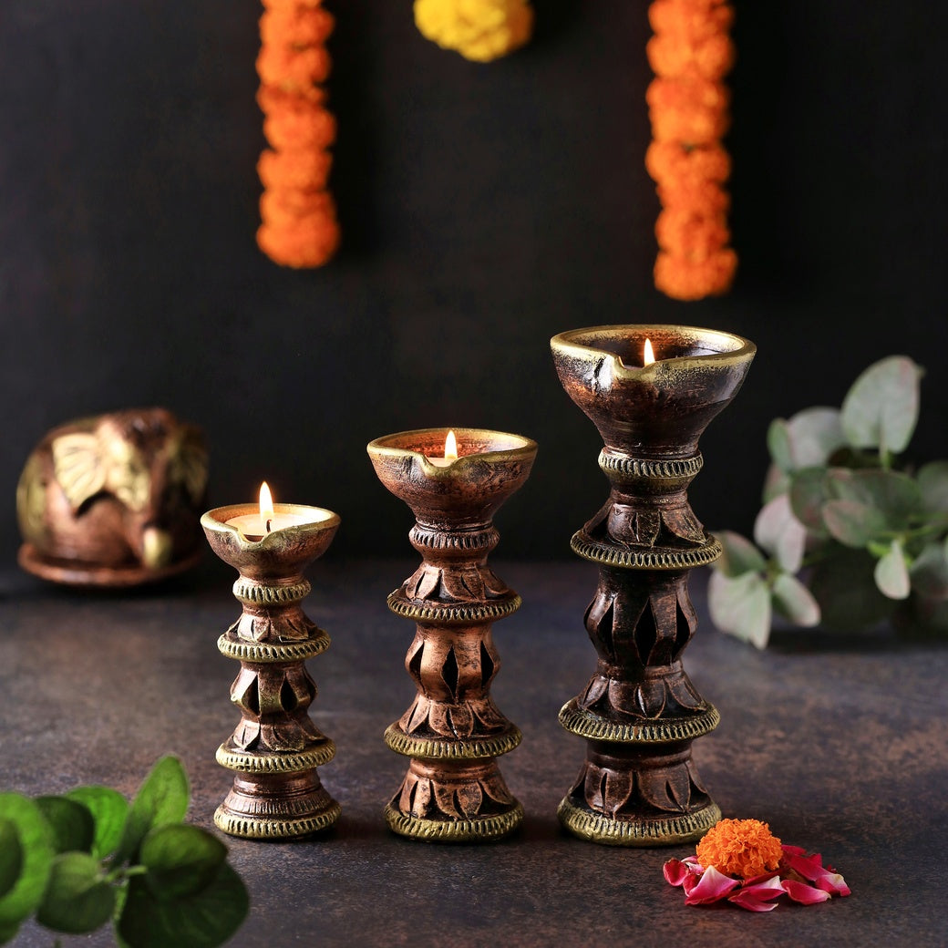 Candle Stand Set – Handmade Festive Decor