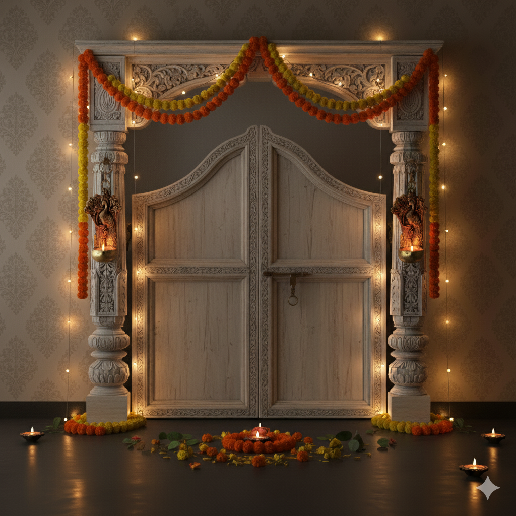 Tree Peacock Hanging Diya Set – Ethnic Decor