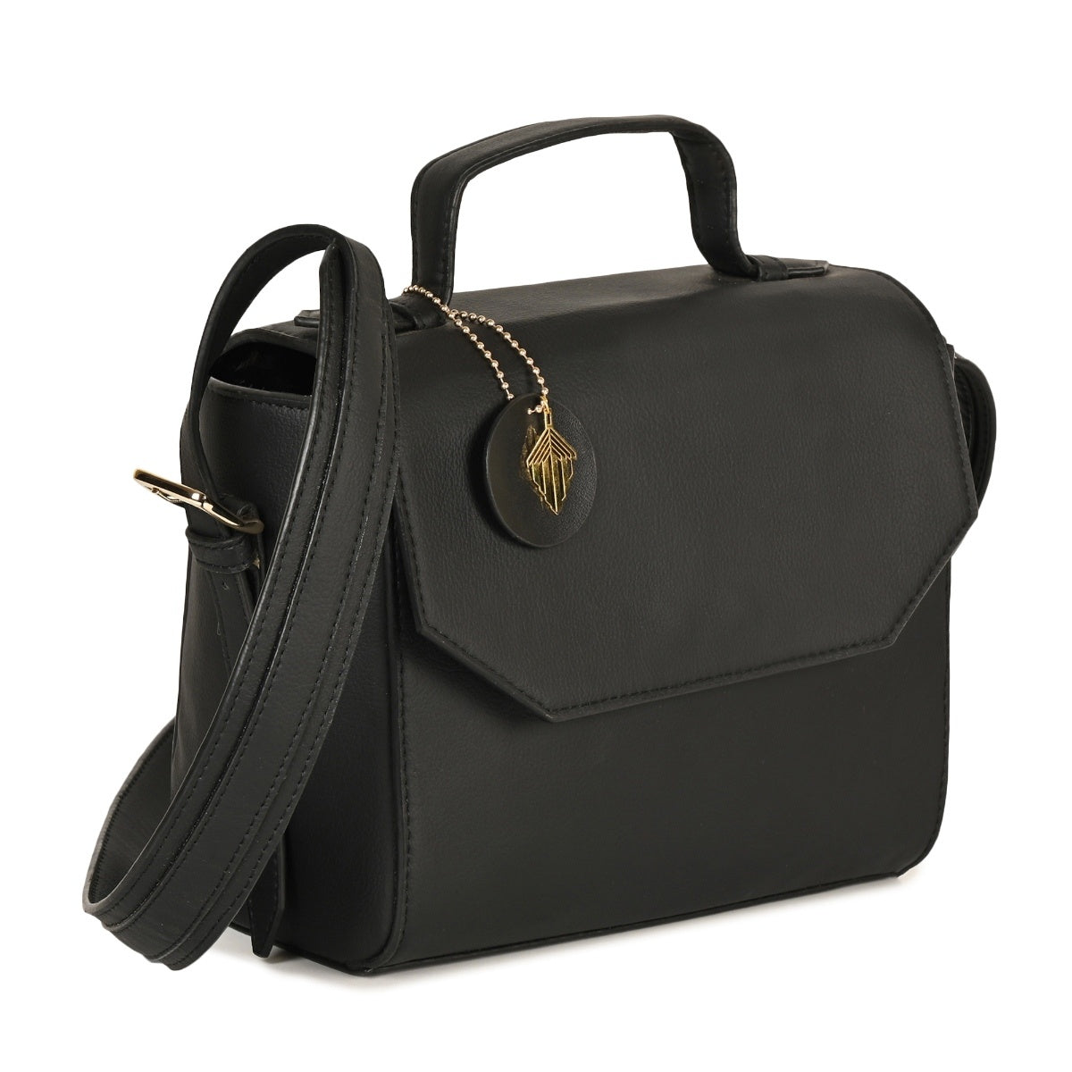 Asteria Vegan Leather Women's Sling Bag (Black)