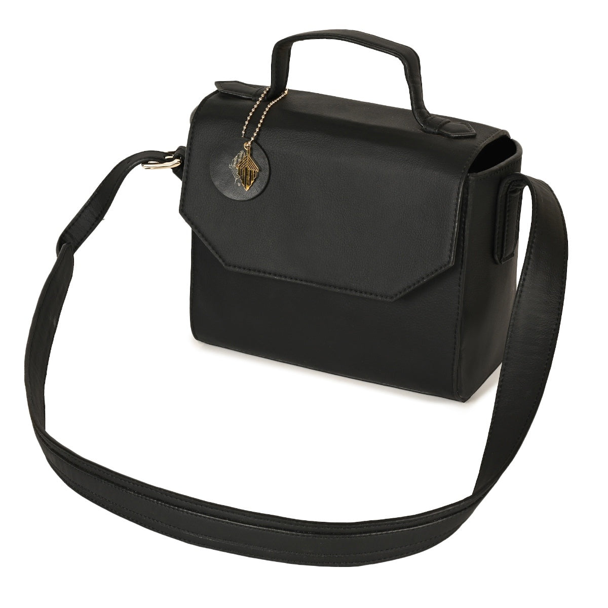 Asteria Vegan Leather Women's Sling Bag (Black)