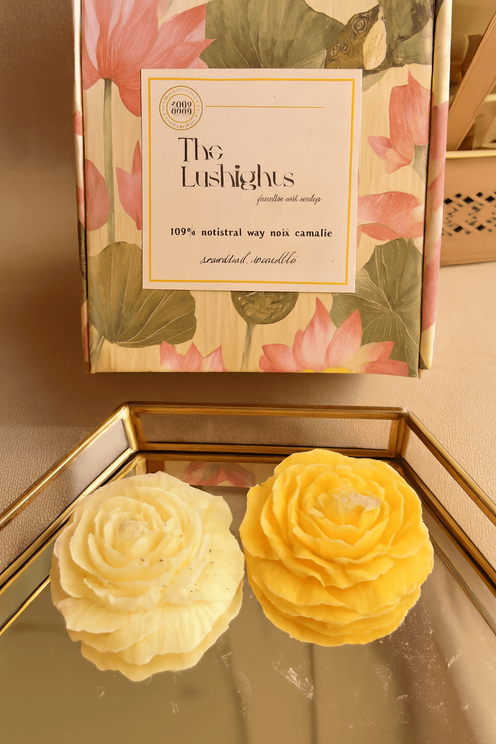 Peony Candle Set of 4 | Festive Diwali Decor & Gifts