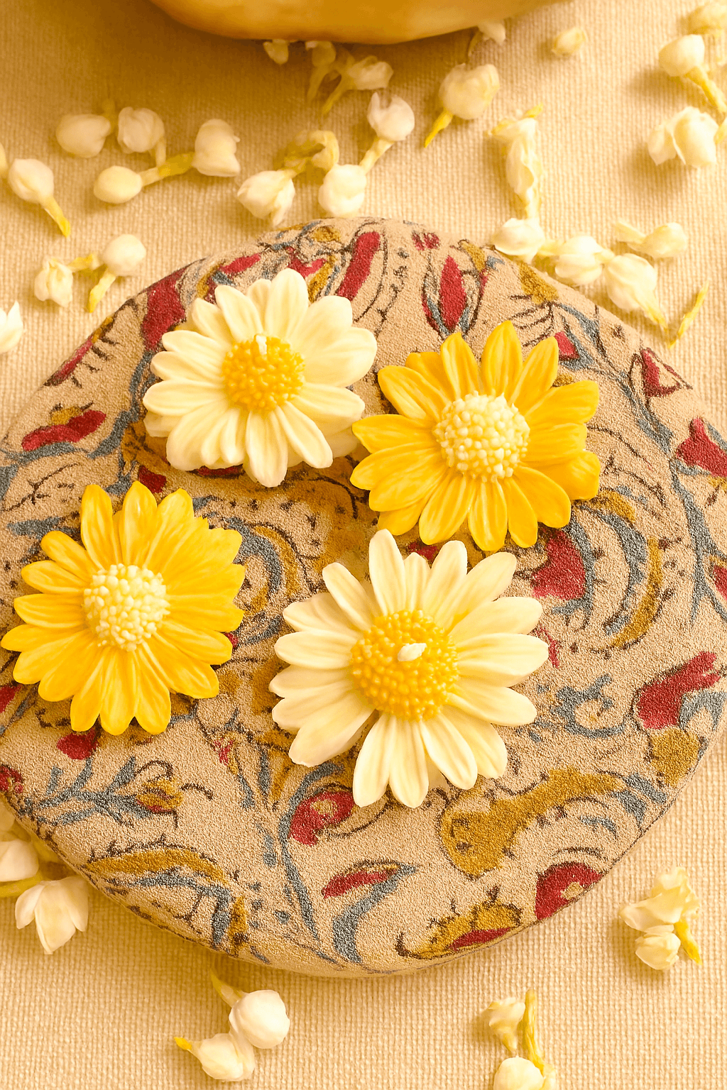 Floating Daisy Candle Set of 4 | Diwali Pooja & Home Decor