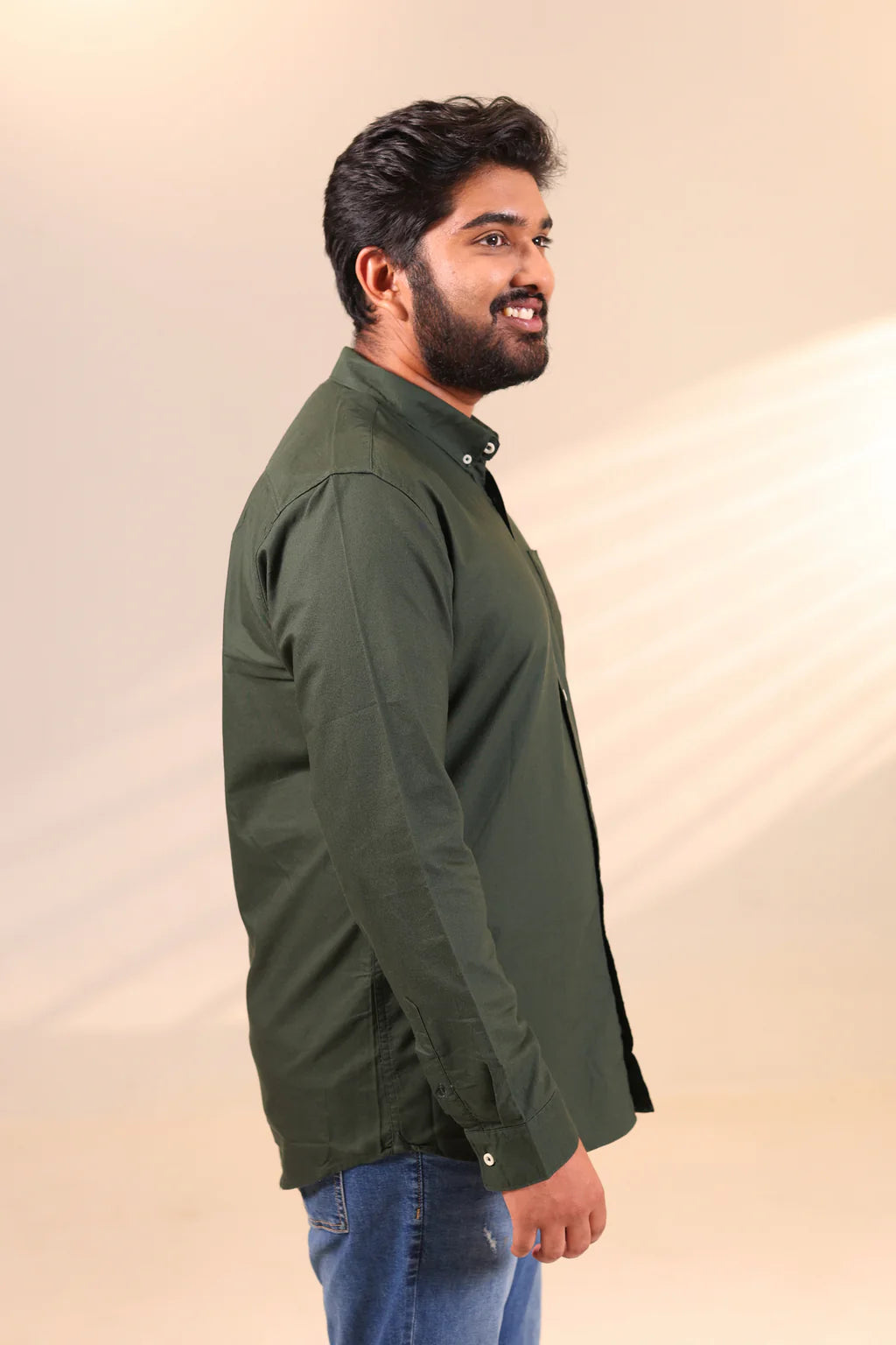 Men’s Rainforest Green Cotton Shirt