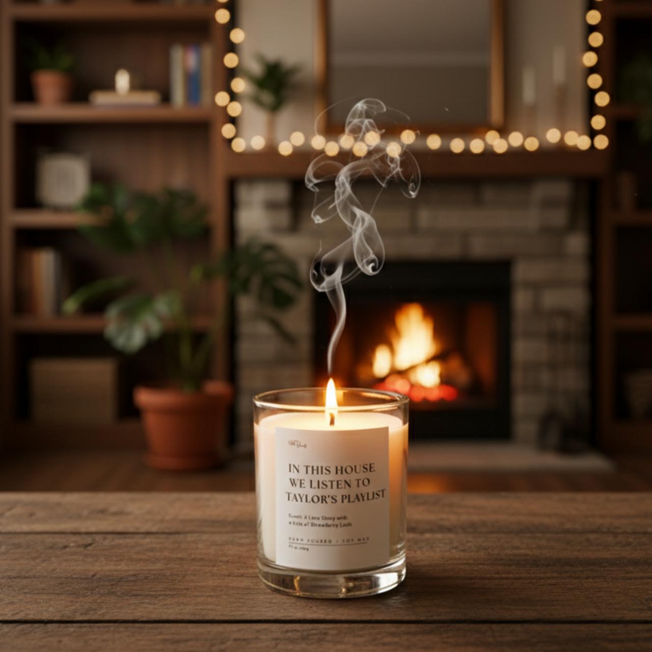 Taylor Swift Candle - Strawberry Lush Scent | Handmade Soy Wax Candle