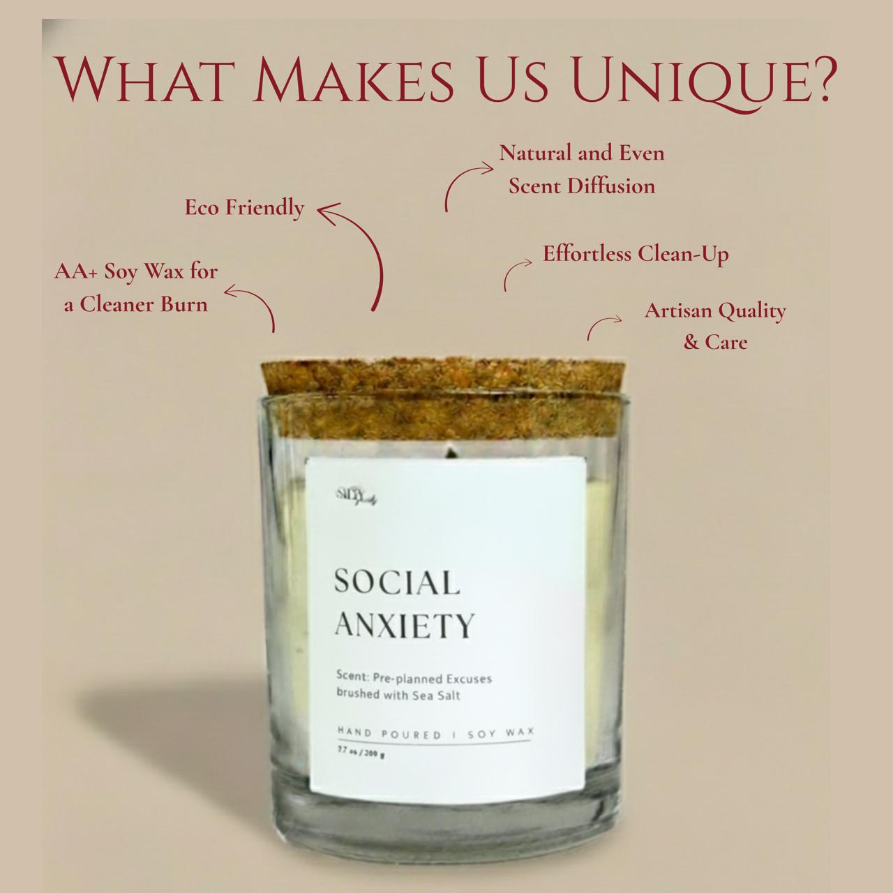 Sea Salt Scented | Social Anxiety Soy Wax Candle