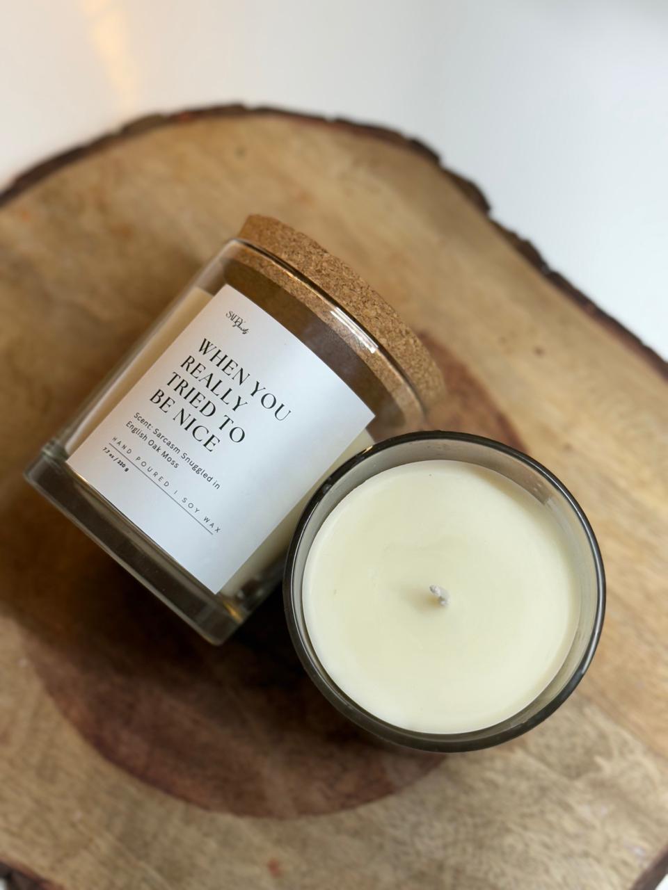 English Oak Moss Scented Soy Wax Candle