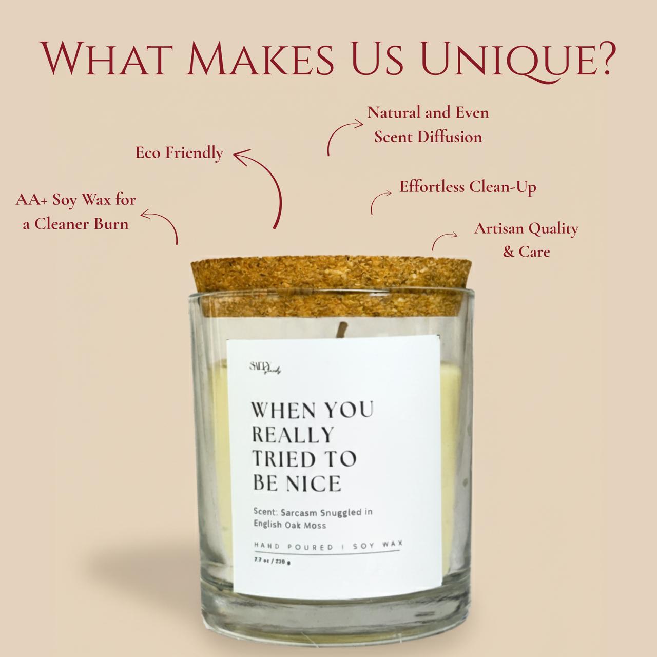 English Oak Moss Scented Soy Wax Candle