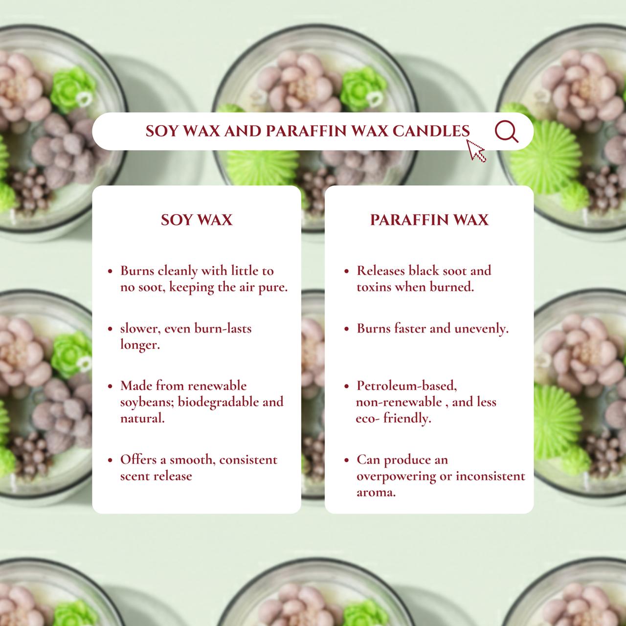 Succulent Scented Candle- Fresh Green Fragrance Home Decor