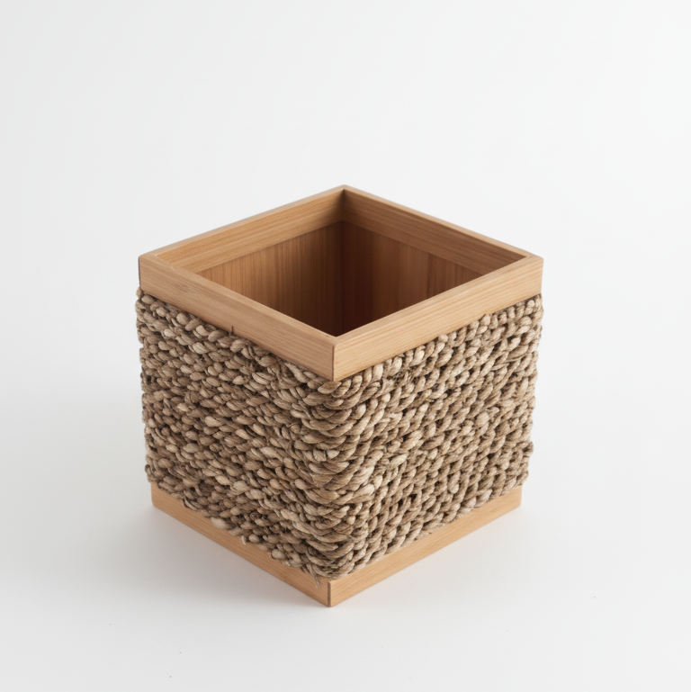 Oslo Bamboo Multipurpose Storage Box | Handcrafted Organizer