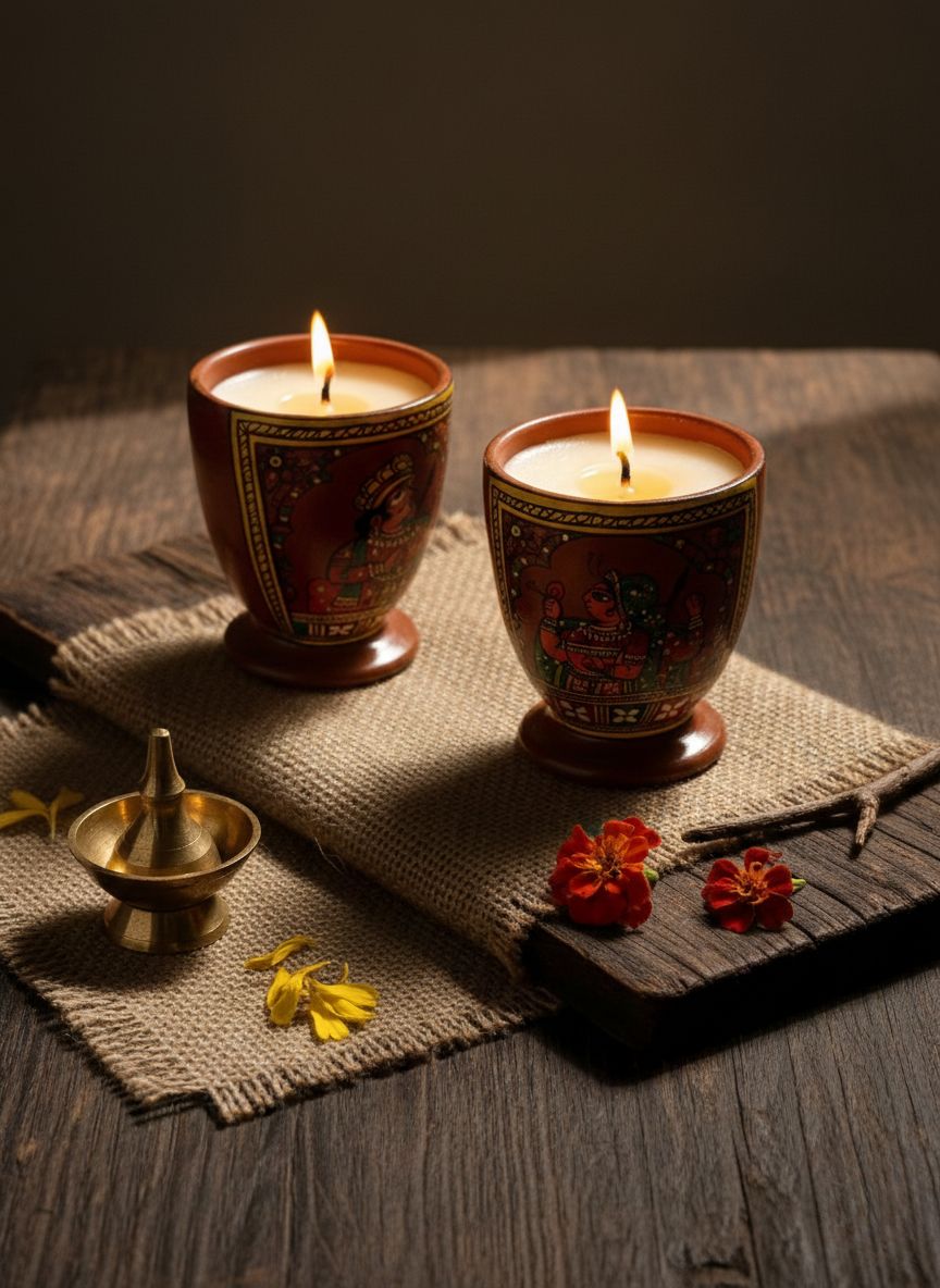 Heritage Phad Light - Handpainted Soy Wax Candle