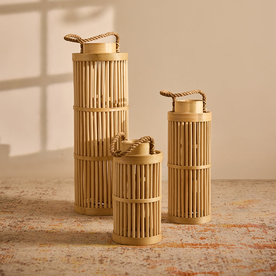 Handcrafted Décor Bamboo Luxor Candle Holder