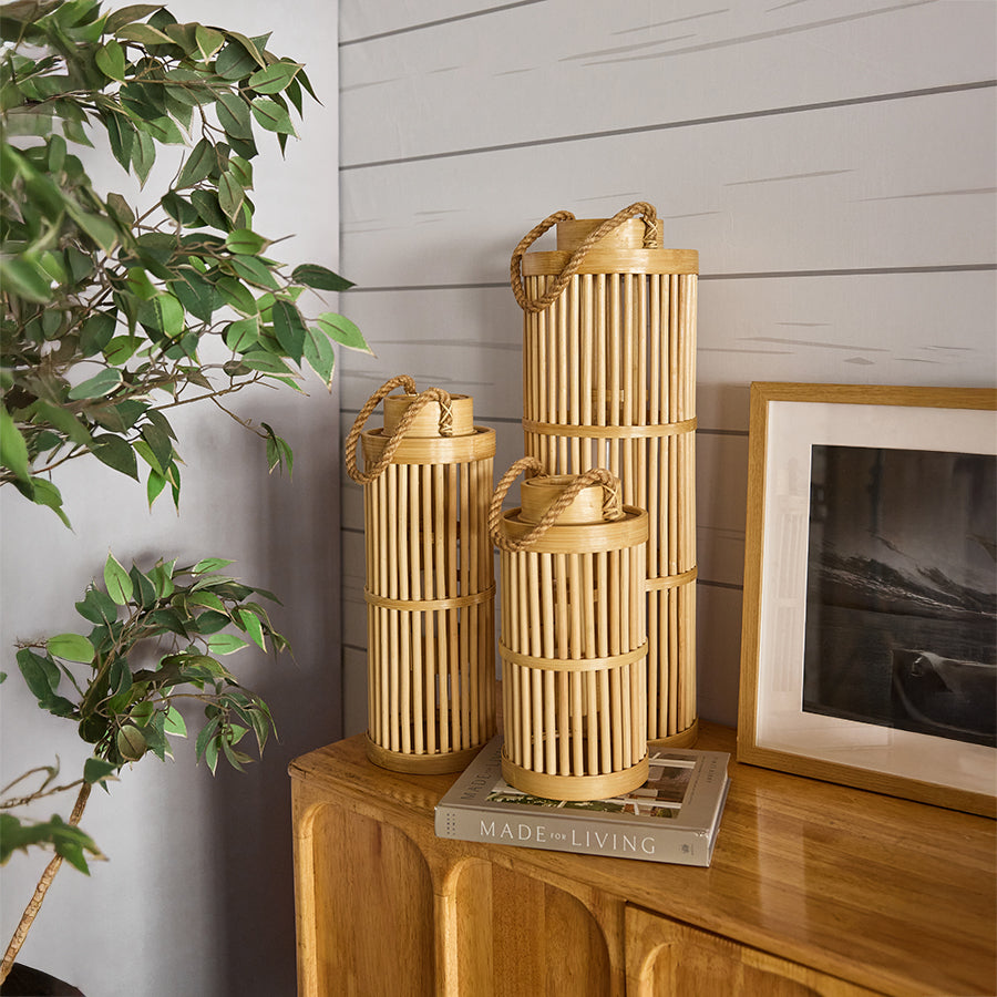 Handcrafted Décor Bamboo Luxor Candle Holder